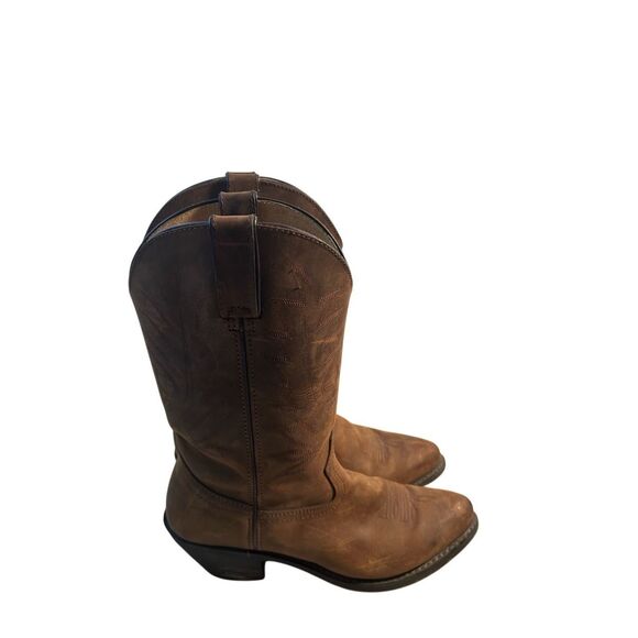 Durango 11" shaft stitch western boots 9m brown scuffs RD4112 - Picture 1 of 8